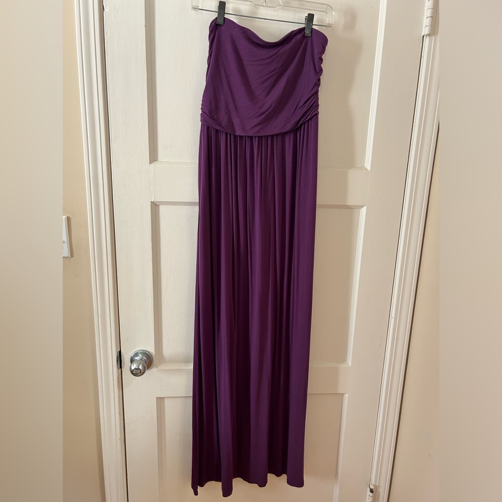 Merona purple strapless maxi dress- Medium